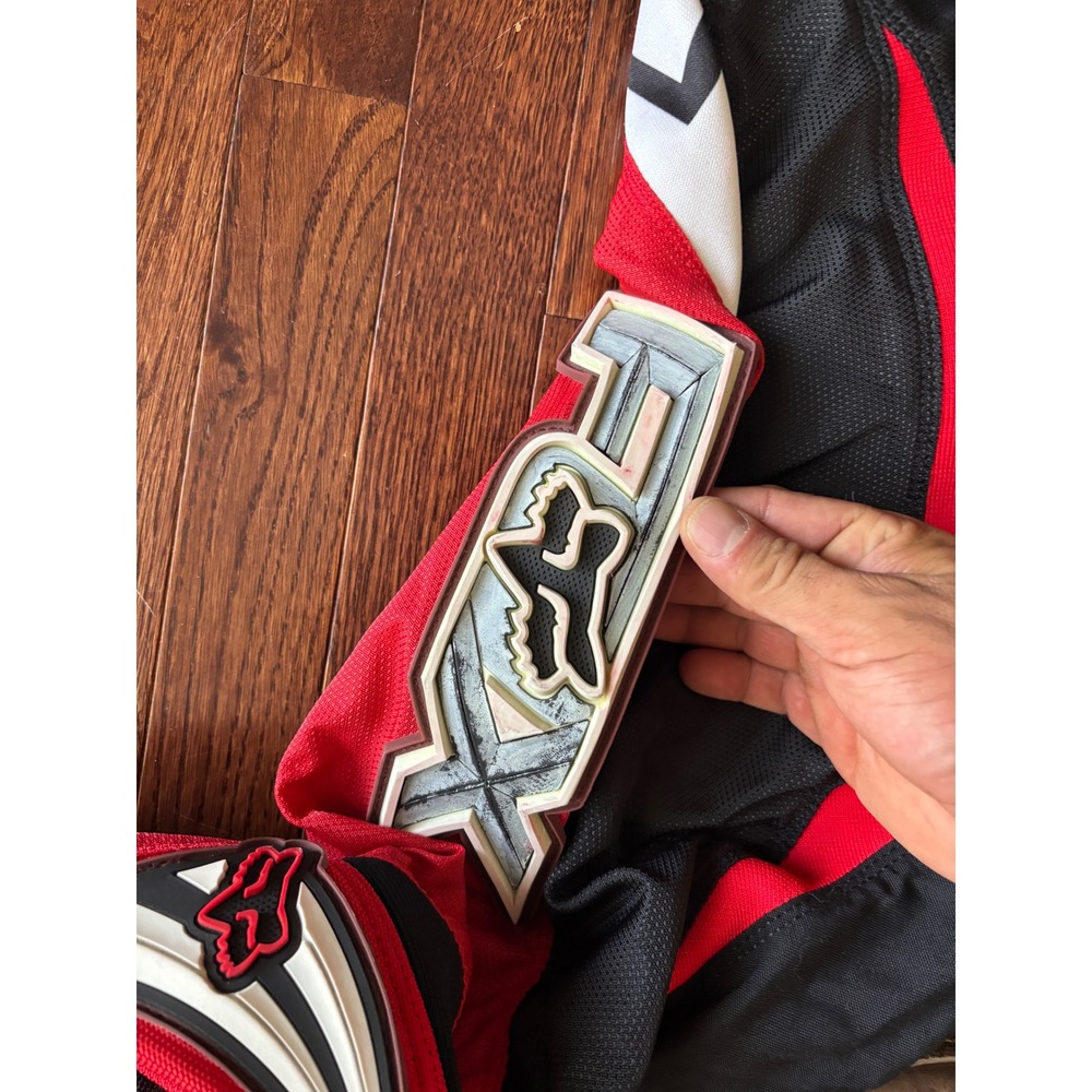Fox Racing Motocross Pants Mens 32 Red Black White MX Dirt Bike Riding Gear - Picture 10 of 11